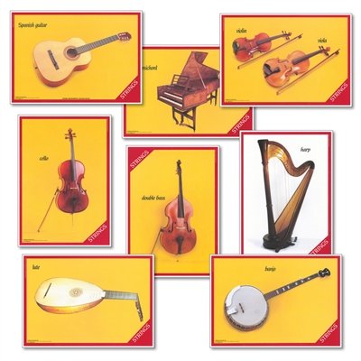 Wildgoose Education MU2226 Stringed Instrument Poster (Pack of 8)