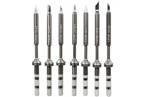 KACENRAY TS100 Soldering Tips Stainless Steel Replacement Soldering Tips for TS100 Soldering Iron (7 Types Kit)