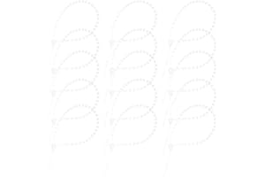 CALLARON 1000pcs White Mini Beaded Tie Security Plastic Tag Fasteners with Snap Lock for Retail Clothing Hang