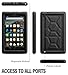 Poetic TurtleSkin Fire 7 2017 Rugged Case Heavy Duty Protection Silicone and Sound-Amplification feature Cover for All-New Amazon Fire 7 (7th Generation,2017 Release) Black