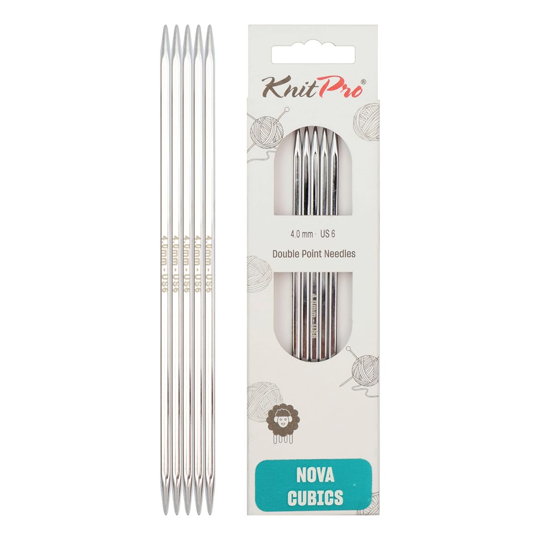KnitPro Nova Cubics Double Pointed Needles 8" (20cm) | 4.00mm — image 1