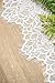 Ling's moment 12 x 120 inches White Lace Table Runner/Overlay Rustic Chic Wedding Reception Table Decoration Boho Party Decoration Baby Bridal Shower Decor