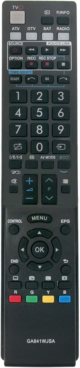 ALLIMITY GA841WJSA Remote Control Replacement for Sharp AQUOS RRMCGA841WJSA LC-32LE600E LC-32LU700S LC-32LU705E LC-32LX700RU LC-32LX705E LC-40LE600S LC-40LE700E LC-40LE705S LC-40LU700E