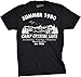 Crazy Dog Men's T Shirt Camp Crystal Lake 1980 Spooky Halloween Horror Movie Slasher Jason Shirt Flick Film Buff 80's Movie Graphic Novelty Tee (Heather Black) - XL