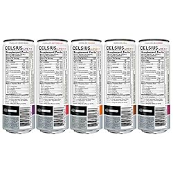 CELSIUS Fitness Drink Carbonated 5-Flavor Variety
