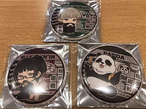 Amazon 呪術廻戦 アニメガ ソフマップ 放課後 缶バッジ 狗巻棘 禪院真希 パンダ 3点セット アイドル 芸能人グッズ 通販