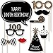 Adult 100th Birthday - Gold - Photo Booth Props Kit - 20 Count