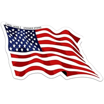 Waving American Flags 48 Stars