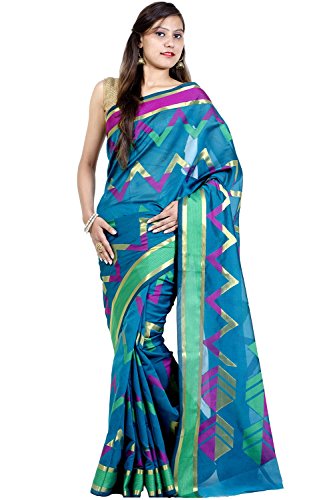 Chandrakala Green Banarasi Cotton Silk Saree