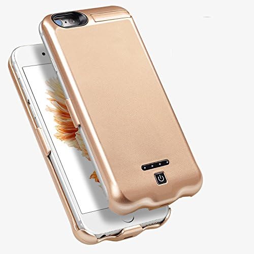 iPhone 7 Plus Battery Case, Kattiettery 10000mAh Ultra Slim Extended Backup Power Bank Battery Charger Case Cover with Kickstand For Apple iPhone 7 Plus/6s Plus/6 Plus(5.5 inch)-Gold