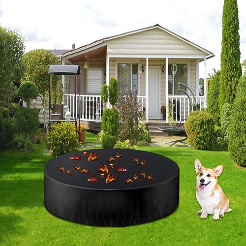 VSSHE 160 x 30 cm Waterproof Dustproof Pool Cover with Drawstring, Round for Tanks and Above Ground Swimming Pool