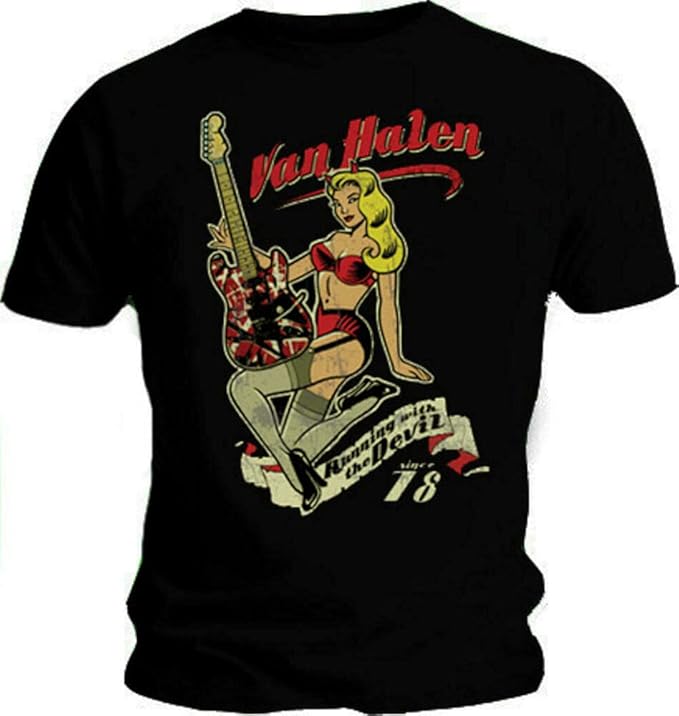 Tn577 Vintage Van Halen TShirt Tee Girl for Men S M L 234Xl Black XXL