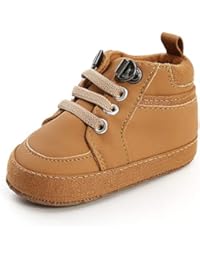 SOFMUO Baby Boys High-Top Ankle Sneakers Infant Slippers Anti-Slip Soft Sole Toddlers First Walkers Shoes
