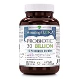 Amazing Nutrition Probiotic 30 Billion with 10 Best Probiotics Strains - 60 Veggie Capsules