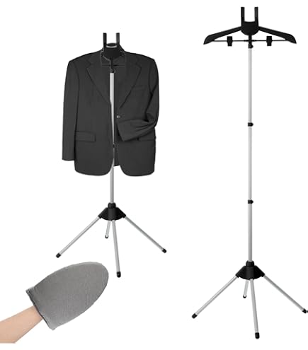 Adjustable Garment Steamer Stand - Foldable Clothes Steamer Rack With 360° Rotation
