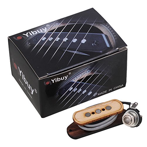 Yibuy 3 String Maple Electric Cigar Box Guitar Bass Pickup & Input Jack guitar replacement parts
