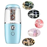 Car Diffuser Humidifier, Kobwa Mini Portable Ultrasonic Essential Air Diffusers With Negative Ions Particles.(Blue)