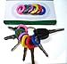 SYMAK k2414-2pk 1 X Lot of 12 Home Aide Color Coded Key ID Cover Indicators Rings Asst Sizes K2414, White