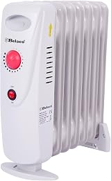 Belaco 800W Mini Oil Filled Radiator Portable 7 Fin Electric Heater Quiet