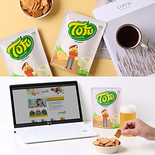 Savory Tofu Soy Chips [ Korean Snacks ] Baked Soy Snack Crisp Packs