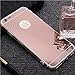 iPhone 6 Plus/6S Plus Mirror case,Spevert Thin Luxury Hybrid Glitter Bling Soft TPU Shiny with Glass Mirror Cover Case for Apple iPhone 6 Plus/6S Plus 5.5 inch (Rose Gold)