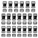 Coopay 20 Pack 1 Inch Flat Side Quick Release Plastic Buckles and 20 Pack 1 Inch Tri-Glide Slides Adjustment Clips