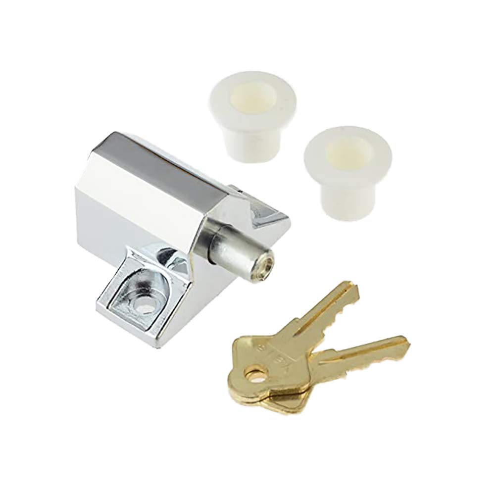 Yale P-114-CH Patio Doorlock, Chrome Finish, Standard Security, Visi Packed, suitable for patio doors