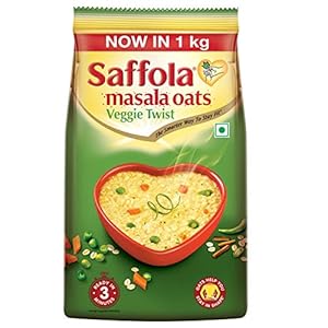 Saffola Masala Oats | Tasty Evening Snack| Healthy Snack| Veggie Twist| 1Kg