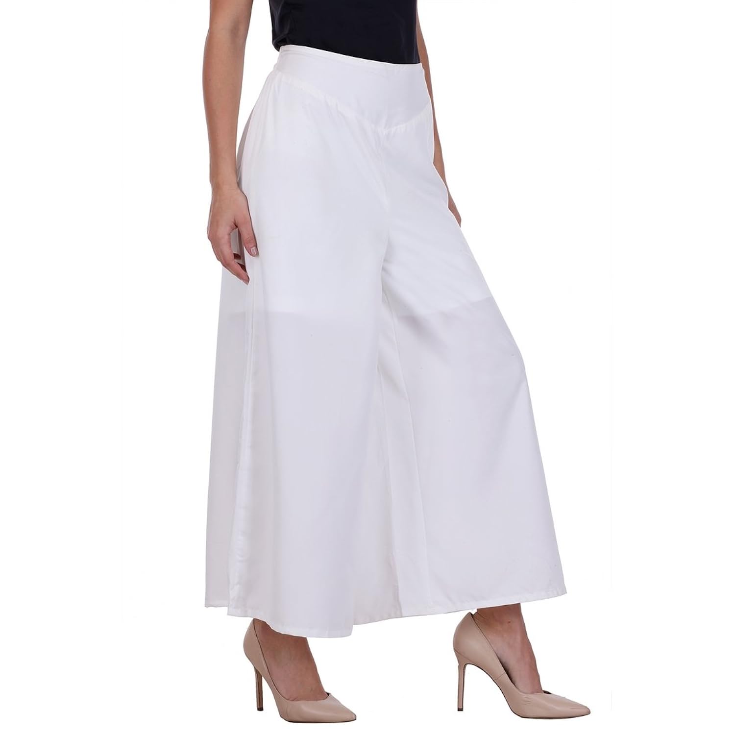 deewa crepe solids palazzo for women