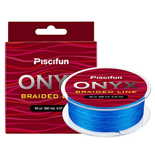 Piscifun Onyx Braided Fishing Line Advanced Superline Braid Lines 300Yd 6lb Blue (Best 6lb Fishing Line For Trout)