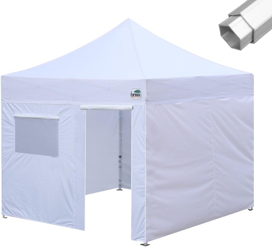 Eurmax Professional 10 x 10 Ez Pop up Canopy Wedding Party Tent Instant Outdoor Gazebo with Side Walls Aluminum Frame…