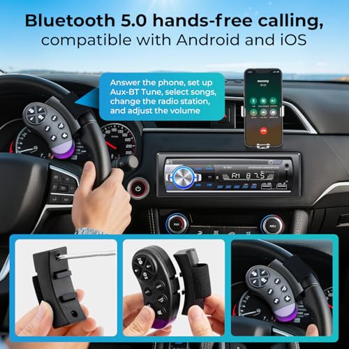 Car Stereo, CENXINY Car Radio Bluetooth Handsfree Calling Single Din Car Radio MP3/USB/SD/AUX/Compatible with Android and iOS