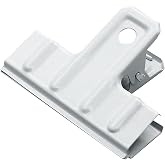 Coideal White Bull Clips Thickened - 10 Pack 3 Inch Long Large Metal Binder Paper Clips Clamps for Food Bags, Office & Home K