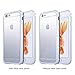 KEWEK iPhone 6 Case, Aluminum Metal Bumper Frame (No Signal Reduce) with Shock Absorbing Flexible TPU Inner Dual Layer for iPhone 6s, Silver