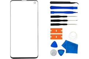 ABUSVEX Original Galaxy S10 Screen Replacement, Front Outer Lens Glass Screen Replacement Repair Kit for Samsung Galaxy S10 G9730 Series (Galaxy S10 6.1'- Black)