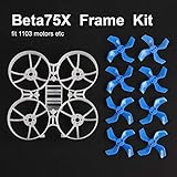 BETAFPV Beta75X 3S Whoop White Frame Kit with 2 Sets 40mm 4-Blade Props 1.5mm Shaft Blue for 75mm 3S Brushless Beta75X Whoop Drone