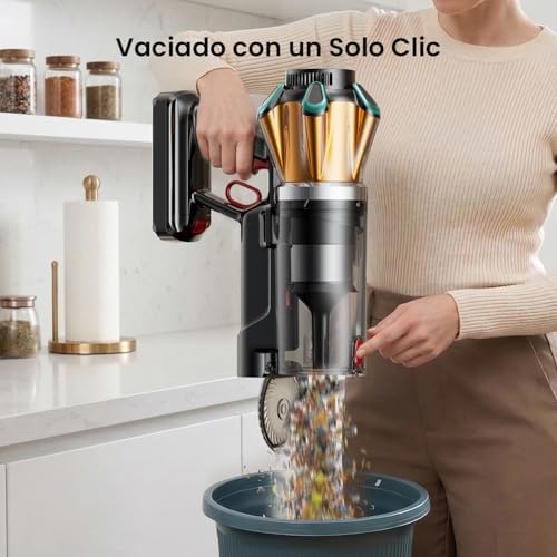 Aspirador Sem Fios 55KPa/650W/70Min Tapetes/Pelos de Animais/Pavimentos Duros
