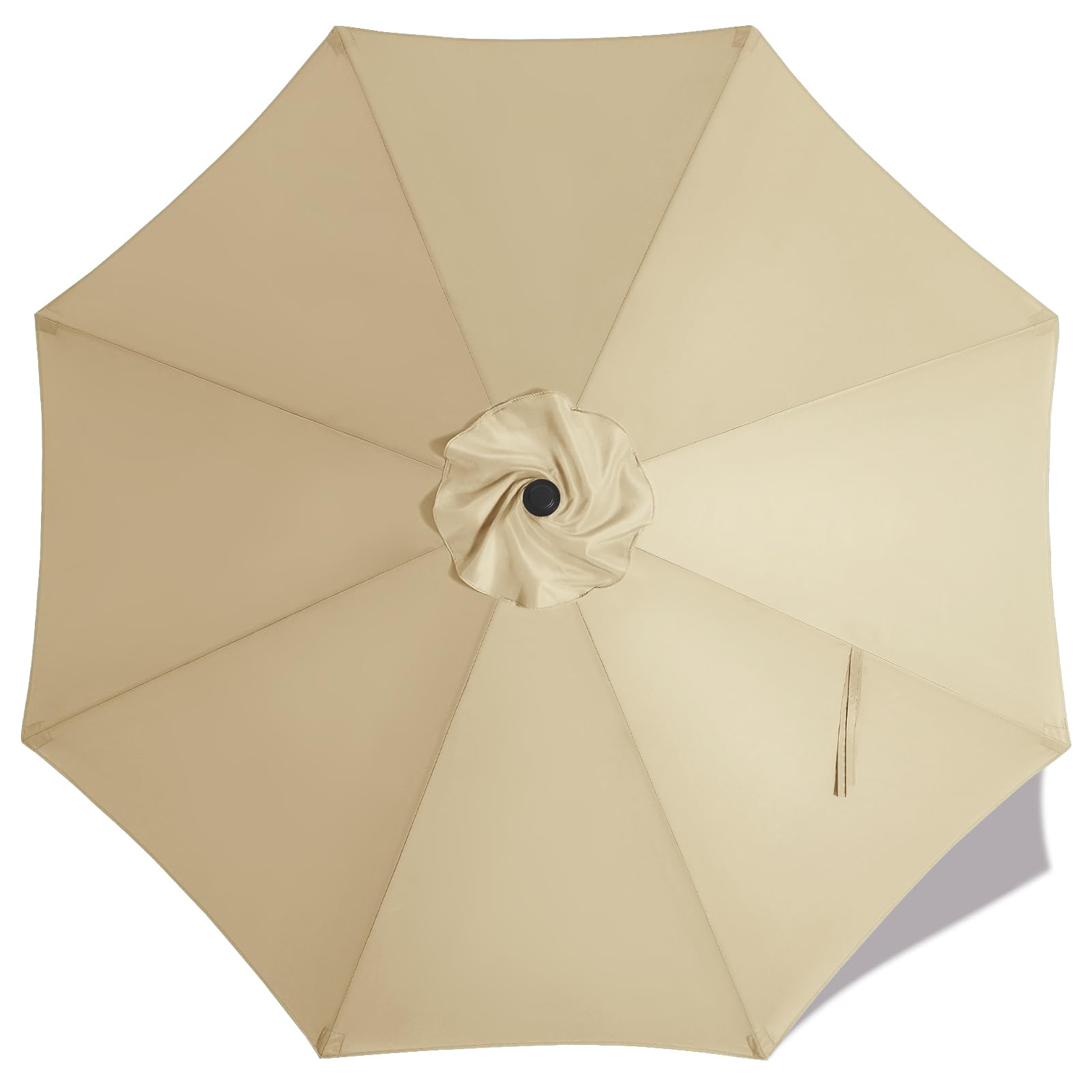 Photo 1 of MASTERCANOPY Patio Umbrella 9 ft Replacement Canopy for 8 Ribs-Beige Canopy Only