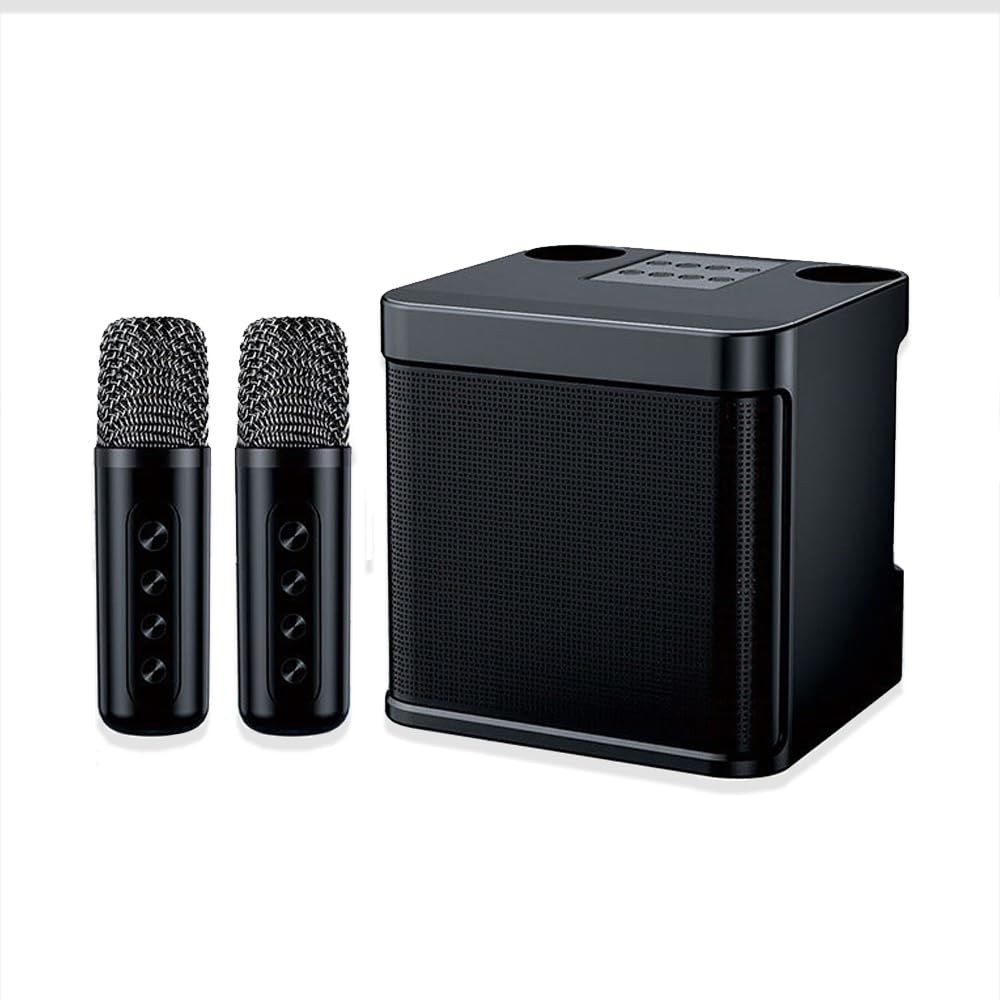 Karaoke Machine for Adults, Karaoke Machine with 2 Wireless Microphones, Wireless Karaoke Speakers with BT Speaker, Mini Karaoke Machine for Home Party Camping
