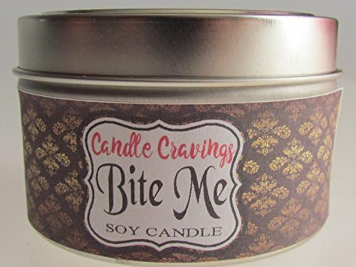 Bite Me Scented Soy Travel Tin Container Candle With Wood Wick 6 Oz