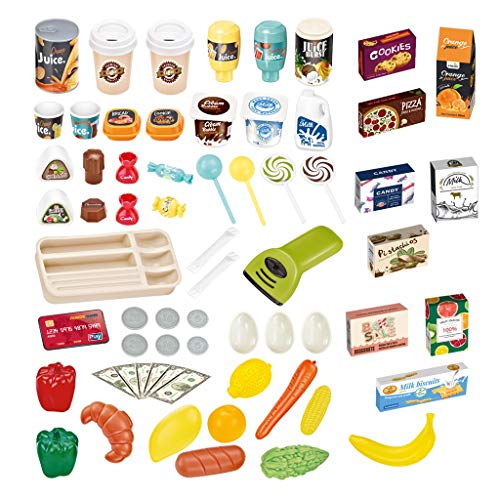 Children Grocery Store Playset, Role Play Toy Supermarket Shopping Set
