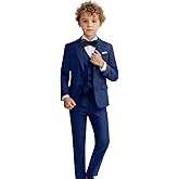Addneo Boys Suit Set Formal Dress Shirt with Bowtie Vest Pants Toddler Boy Tuxedo Suits