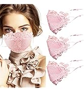 3 Pack White-Black Lace-Face-Mask for Women Teens Girls Masquerade Party Wedding Fashion-Masks fo...
