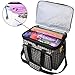 Teamoy Knitting Bag With Divider and Cover, Portable Yarn Storage Organizer for Crochet Accessories and Knitting Needles,Ideal for Knitting Enthusiasts, Grey Dots