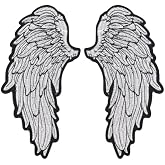 Angel Wing Patches Embroidered Fabric Patches Iron On Patch Angels Back Patch for Motorcycle Jacket Backpack Emblem Military Patches (B)