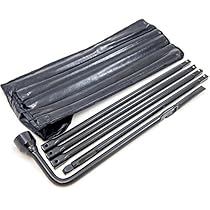 1999-2015 Silverado Sierra Tahoe Escalade Suburban Avalanche Yukon Chevy GMC Spare Tire Iron Tool Lug Nut Jack Kit OEM 5 Piece Wheel Wrench Set Bag
