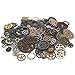 200 Gram (Approx 170pcs) DIY Mixed Color Antique Metal Steampunk Gears Charms Pendant Clock Watch Wheel Gear for Crafting,Jewelry Making Accessory