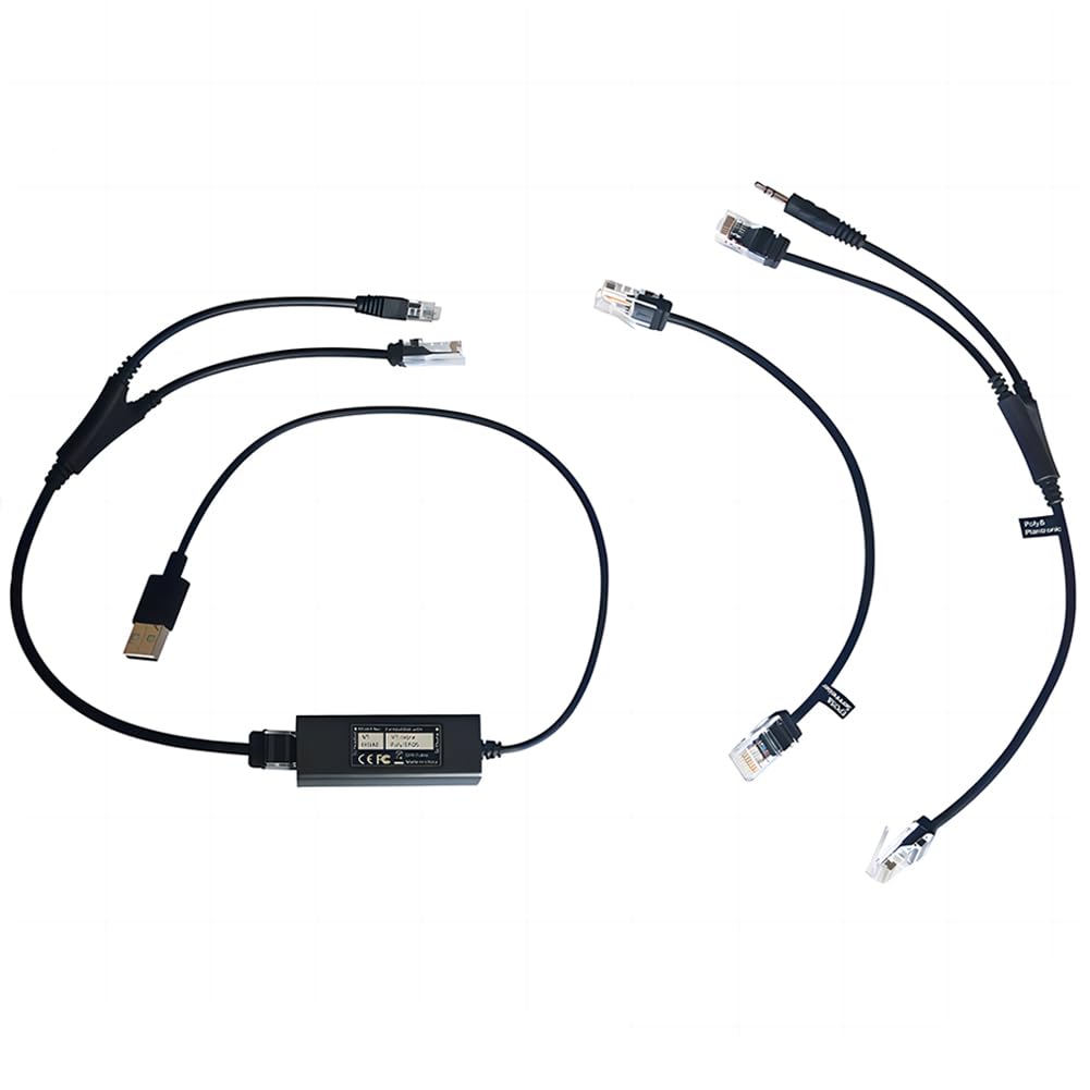 Photo 1 of VT EHS Cables Adapter Support Yealink-Snom-Polycom USB Phones Compatible Plantronic-Jabra-Sennheiser DECT Headsets