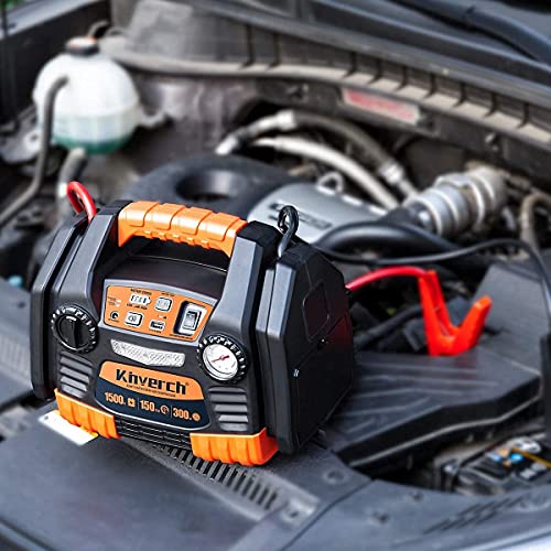Kinverch Battery Jump Starter 1500 Peak/750 Instant Amps Portable Power