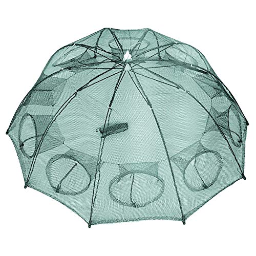 yummyfood Köderfischreuse Nylon Fischernetz Automatisch Faltbarer Fisch Reuse Für Fische, Garnelen, Krabben, 6/10/16…